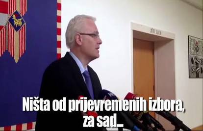 Josipović: Još nije vrijeme za parlamentarne izbore