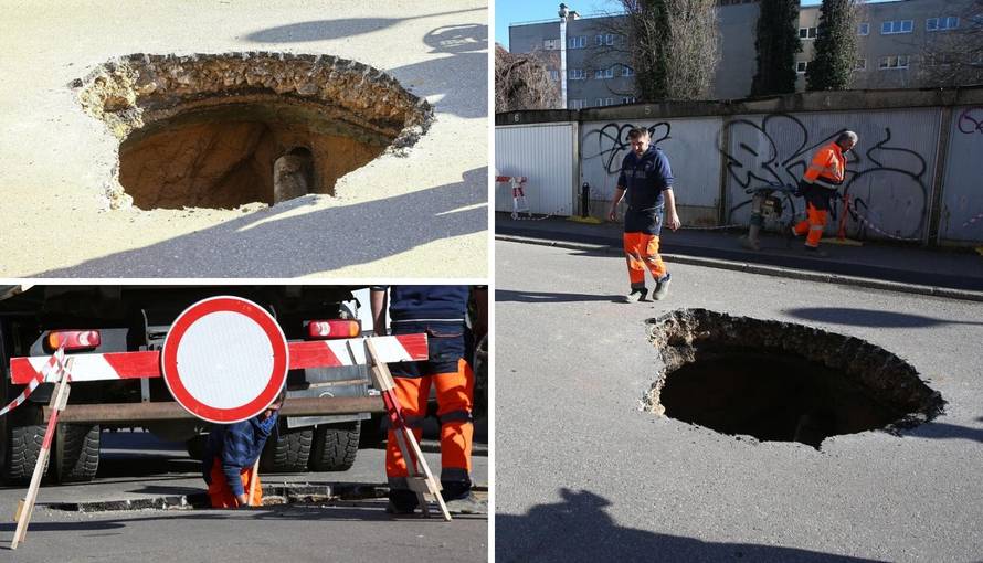 Video: Propao je dio ulice u Maksimiru, policija sve ogradila