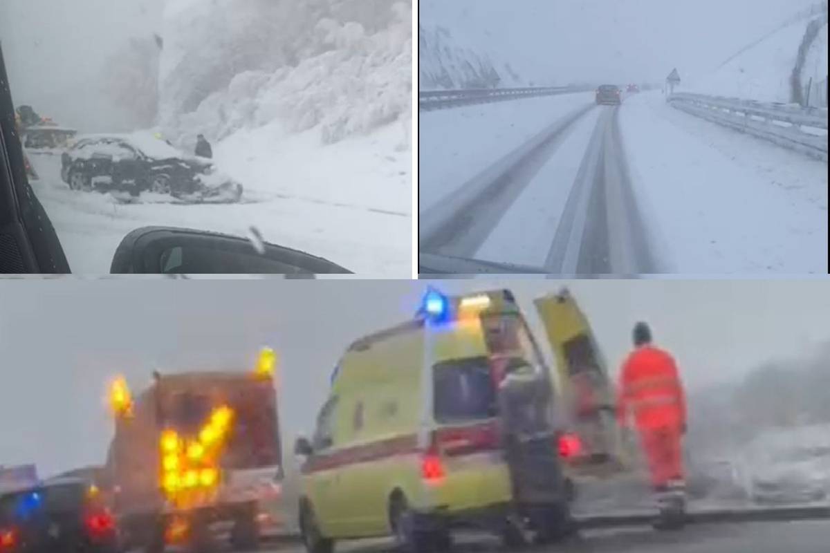 Snježna oluja stvorila probleme u prometu: Na A6 više nesreća, a na A1 izletio BMW s autoceste