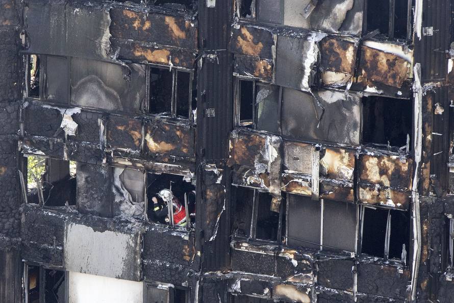 Tower block fire in London