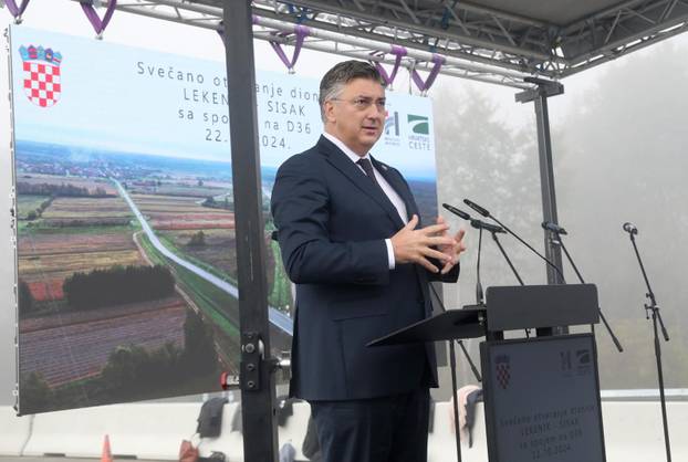 Svečanost puštanja u promet dionice autoceste A11 Lekenik - Sisak