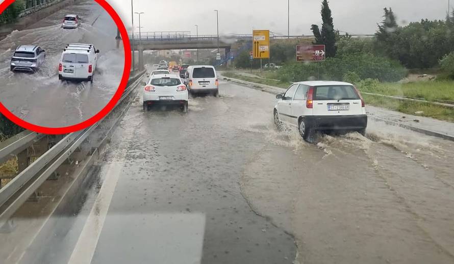 Bujice poplavile dio Dalmacije: Prometnice su postale potoci