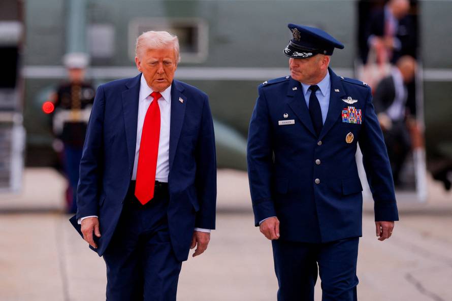 U.S. President Trump departs to attend memorial service for slain conservative commentator Charlie Kirk, at Joint Base Andrews