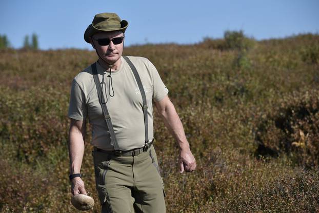 Russia's President Putin is seen during his vacation in the Republic of Tyva