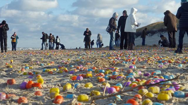 Egg jetsam on Langeoog