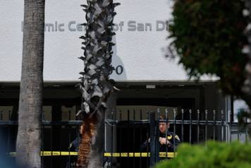 Scene of a reported active shooter situation at the Islamic Center in San Diego