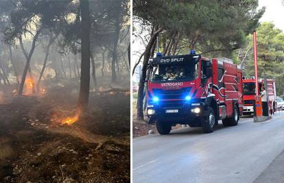 VIDEO Više od 120 vatrogasaca na terenu, cijelu noć sanirali su ogroman požar kod Trogira