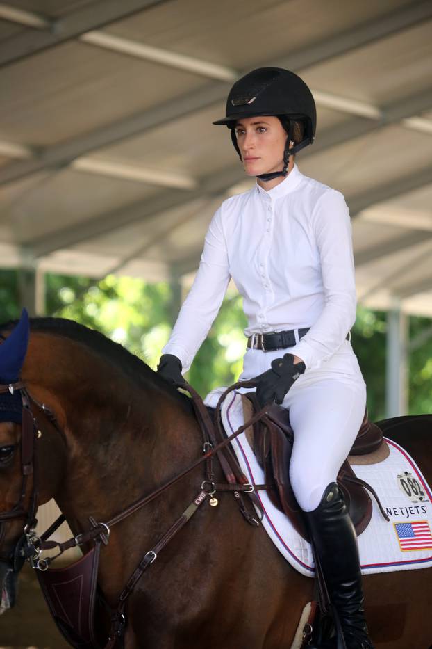 JESSICA SPRINGSTEEN DAUGHTER OF BRUCE SPRINGSTEEN IN PIAZZA DI SIENA INTERNATIONAL COMPETITION 2021 IN VILLA BORGHESE ROME