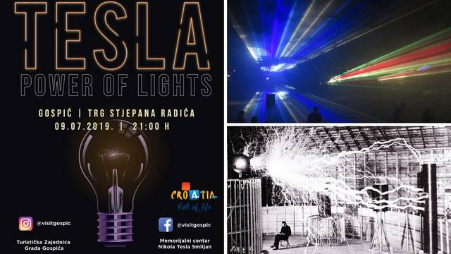 Tesla Power of Lights: Spektakl u Gospiću za Teslin rođendan
