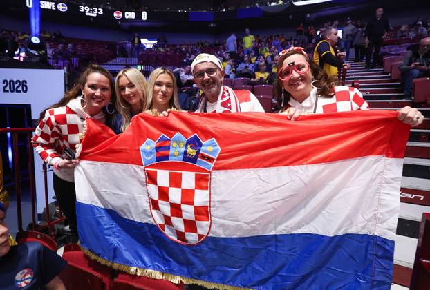 Susret Švedske i Hrvatske u prvom krugu EHF Europskog prvenstva, navijači