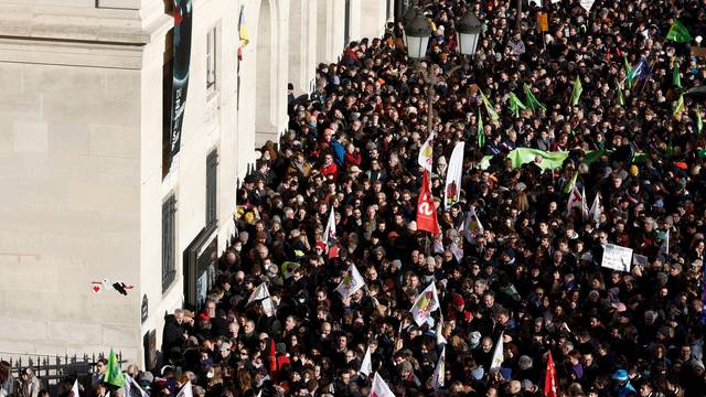 FILE PHOTO: Nationwide strike in France against pension reform