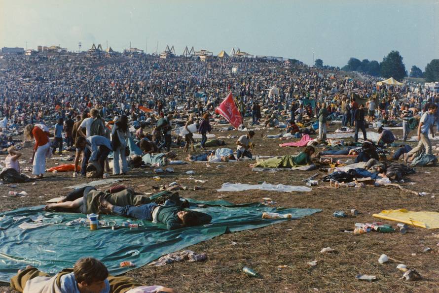 Attendees at the Woodstock Music Festival in August 1969, Bethel, New York, U.S. in this handout image.
