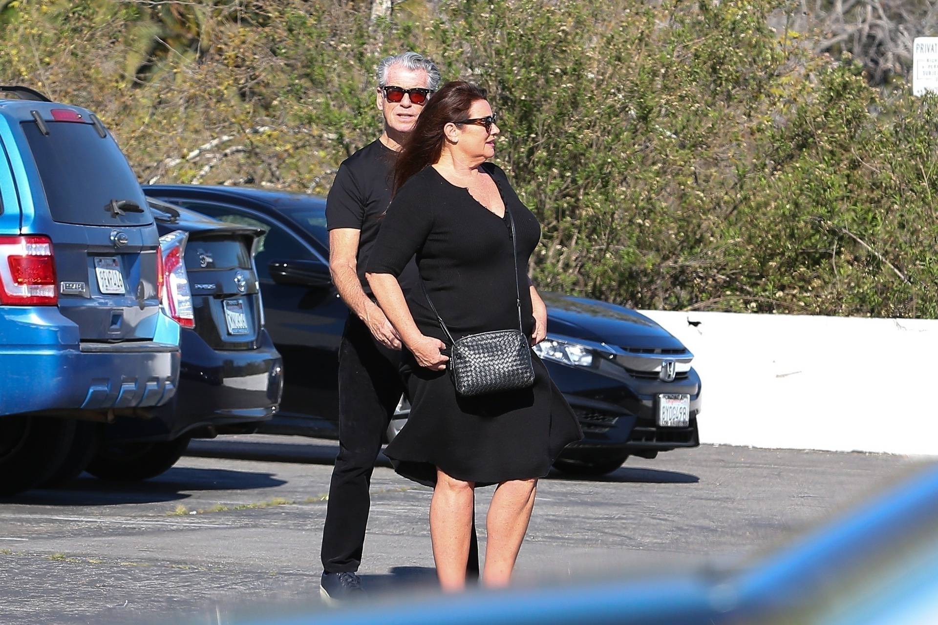 *EXCLUSIVE* Pierce Brosnan and his wife Keely were seen at Paulina Porizkova's book signing in Malibu