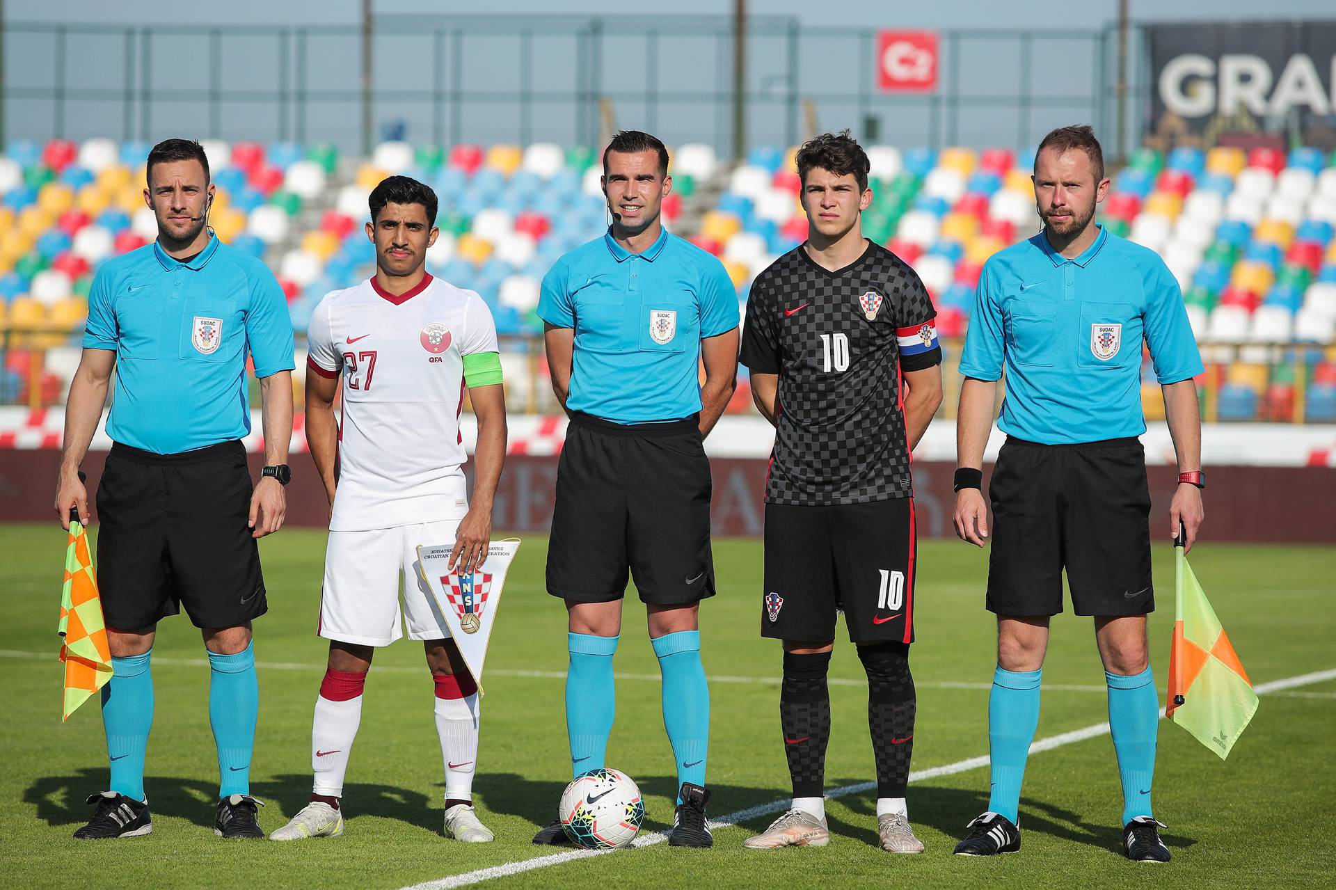 Velika Gorica: Prijateljska nogometna utakmica U-20, Hrvatska - Katar