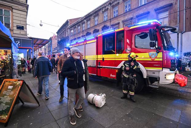 Zagreb: Vatrogasci intervenirali u kafiću But na Cvjetnom trgu dok su se građani zabavljali uz glazbu