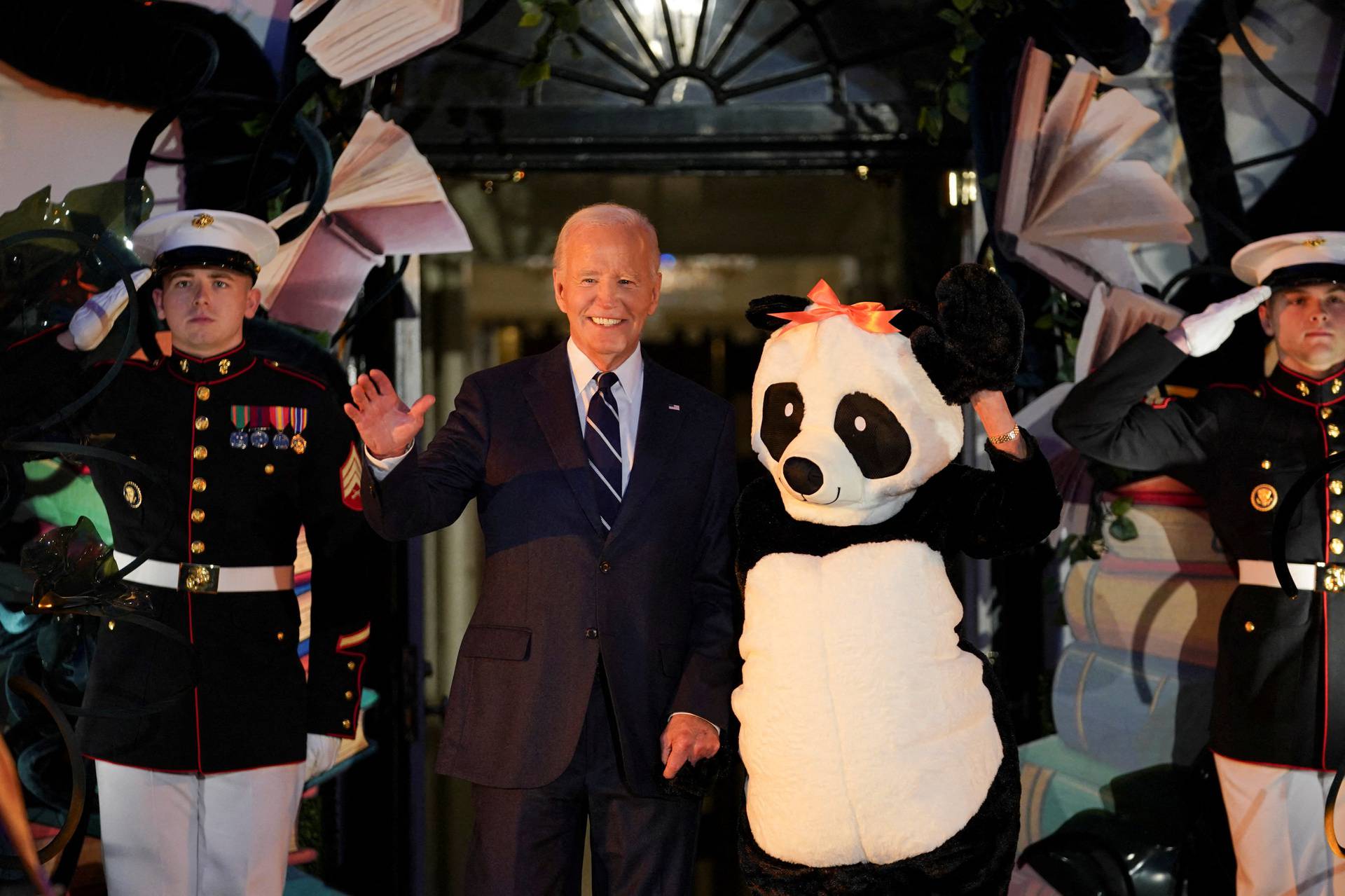 U.S. President Joe Biden hosts trick-or-treaters celebration at the White House in Washington