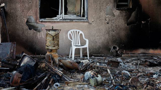 Aftermath of the deadly October 7 attack by Hamas gunmen from the Gaza Strip, in Kibbutz Kfar Aza