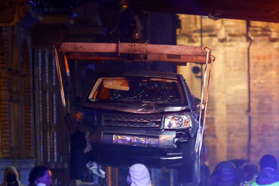 Site where a car crashed into pedestrians in Trier