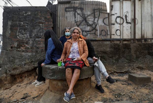 Wildfire burns in Chile