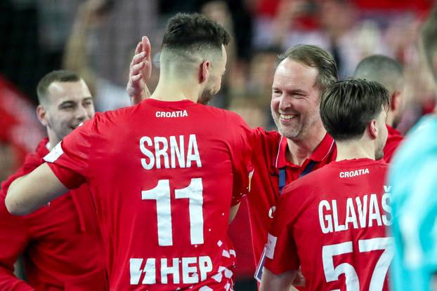 Zagreb: Slavlje rukometaša Hrvatske nakon pobjede nad Francuskom i prolaska u finale Svjetskog prvenstva