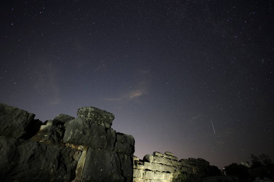 Perseid meteor shower over the Balkans