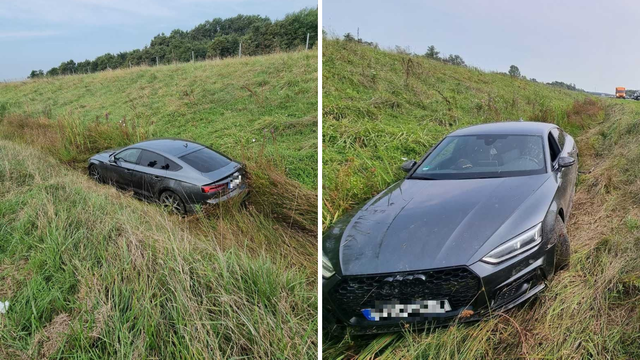 Audi sletio s ceste kod Karlovca: Radi se o materijalnoj šteti