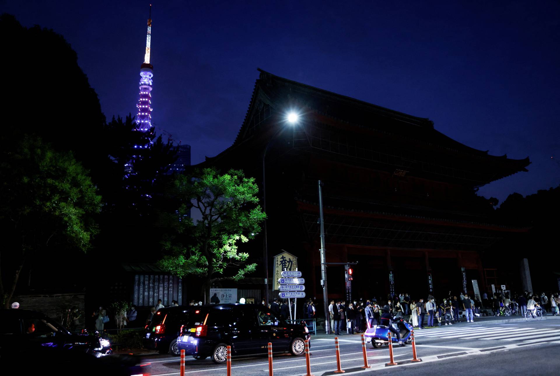 Vigil for late former Japanese PM Shinzo Abe at Zojoji Temple, in Tokyo