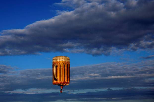 Hot air balloon fiesta above Hradec Kralove city