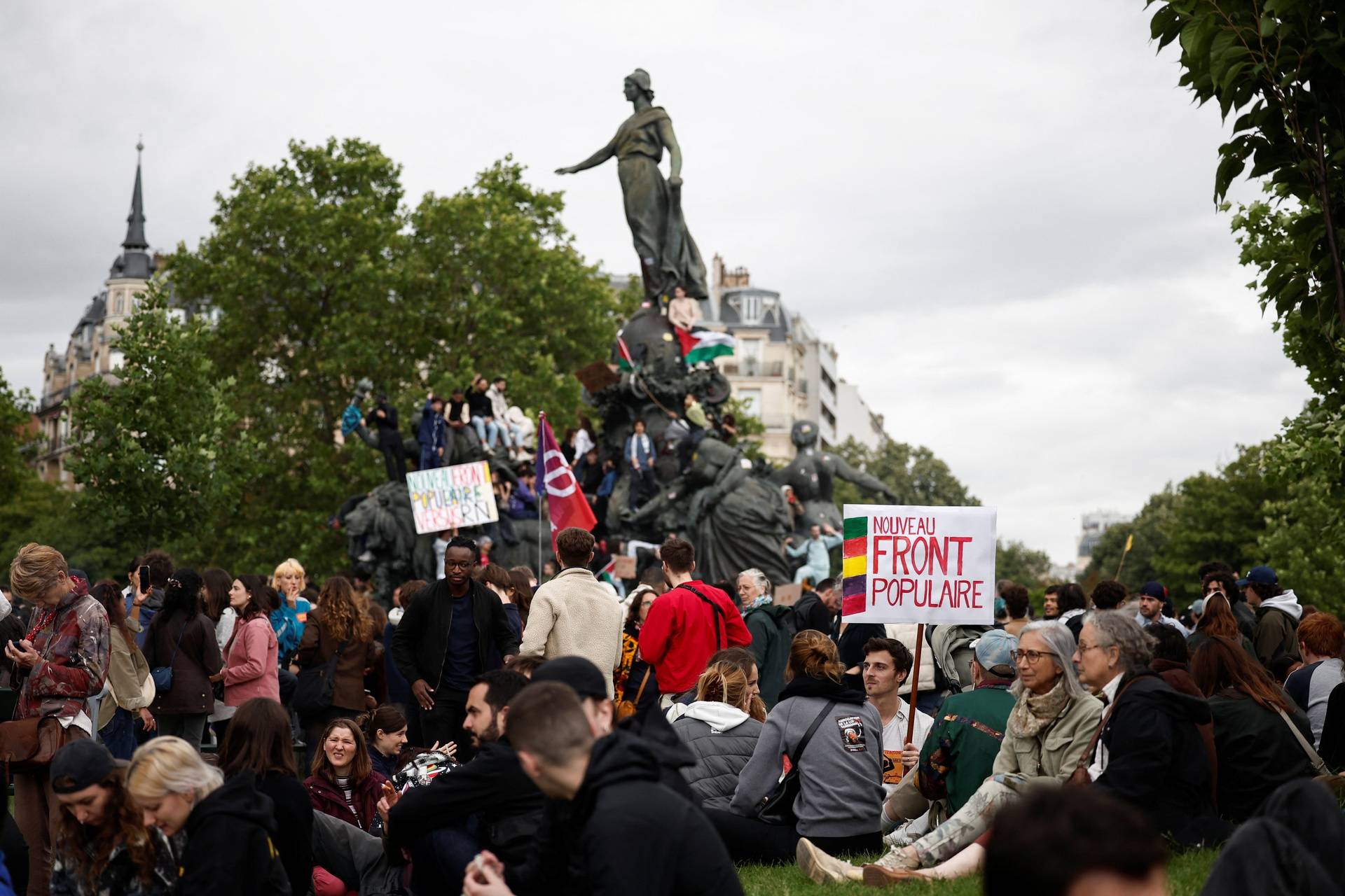 Demonstration against the French far-right National Rally party, in Paris