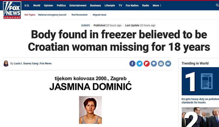 Tijelo u škrinji: Svjetski mediji pišu o strahoti u Međimurju