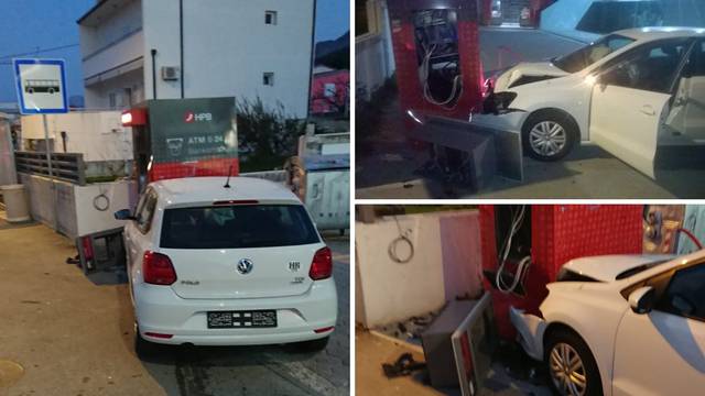 Autom je razvalio bankomat u Podstrani: Vozač je bio pijan?