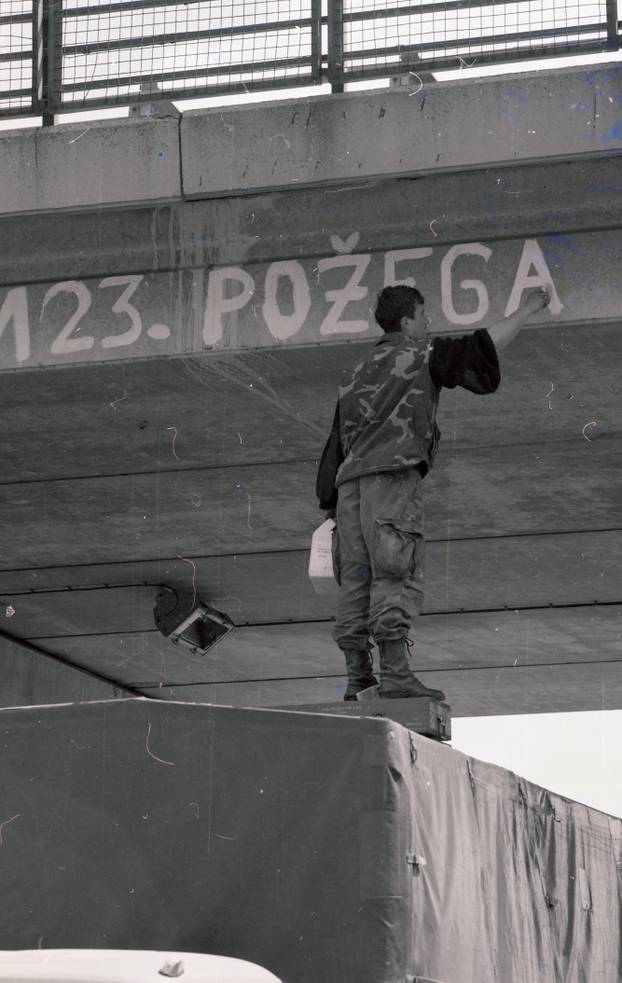 Autocesta u Novskoj 3.5.1995.