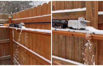 VIDEO Uskoro stiže snijeg pa pogledajte kako se ovaj majstor snašao! Čisti si ogradu...