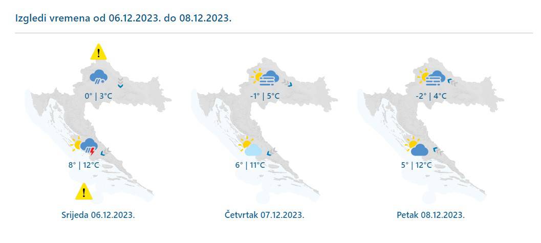 Hrvatska na -4°C! Stiže snijeg