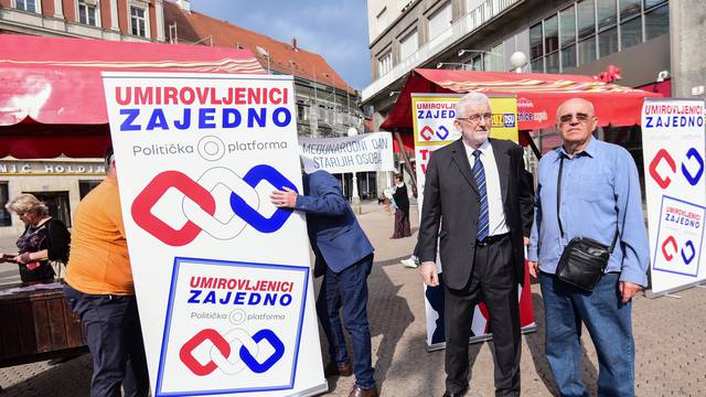 Zagreb: Na Međunarodni dan starijih osoba platforma Umirovljenici zajedno organizirala prosvjed