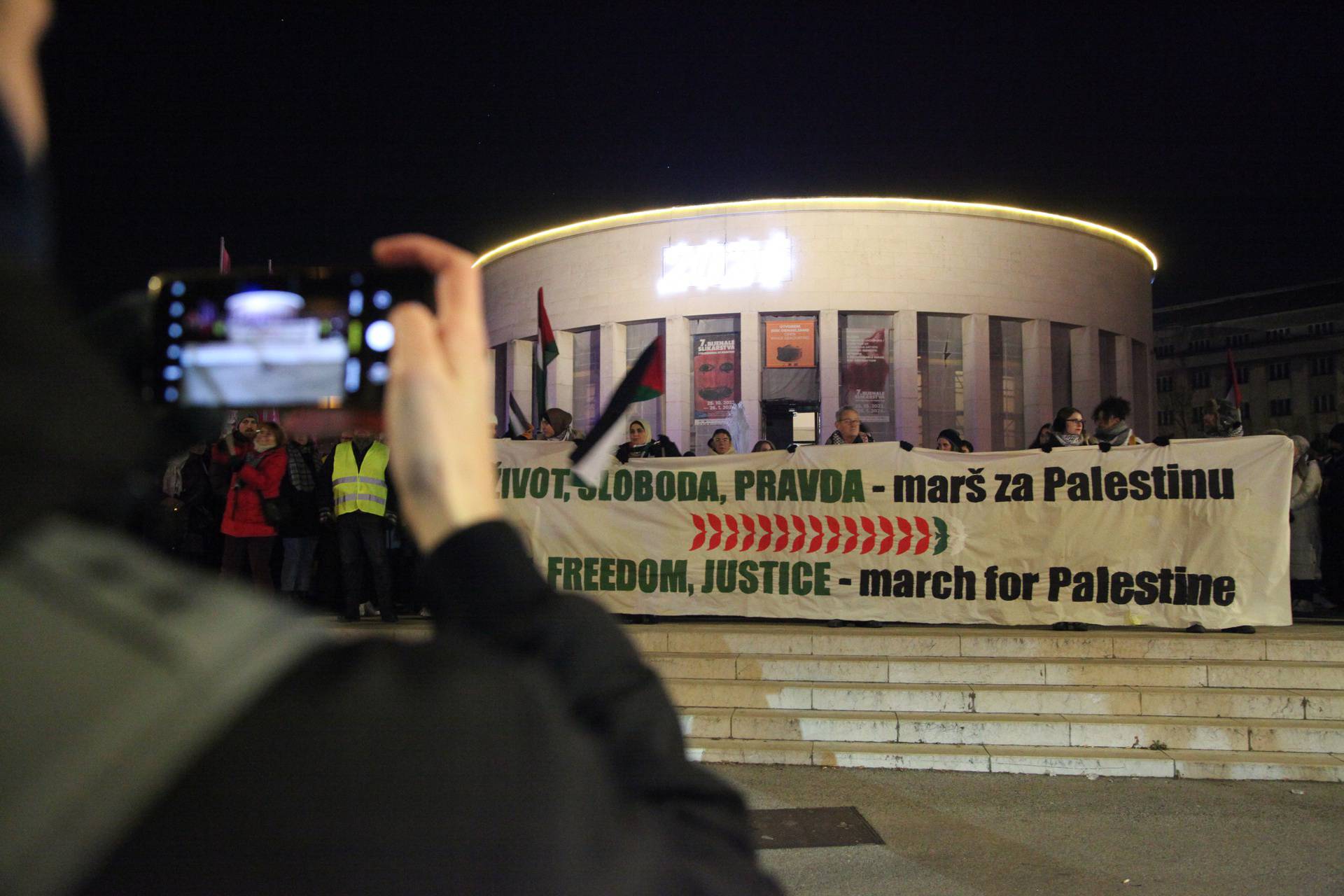 Zagreb: Inicijativa za slobodnu Palestinu održala je skup "Život, sloboda, pravda - marš za Palestinu”