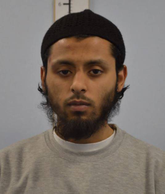 Umar Ahmed Haque is seen in an undated booking photograph handed out by the Metropolitan Police in London