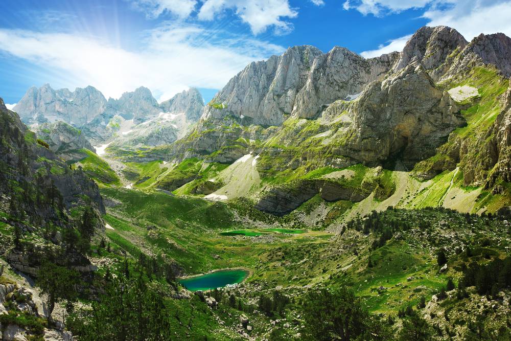 Amazing,View,Of,Mountain,Lakes,In,Albanian,Alps.