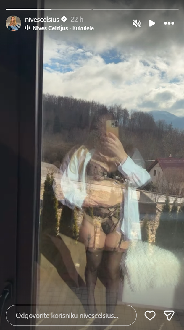 FOTO Auu, kakav outfit! Nives se snimila u čipki i halterima...