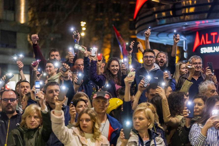 Supporters welcome students from across Serbia as they converge in the capital Belgrade for mass protests over the fatal November 2024 Novi Sad railway station roof collapse