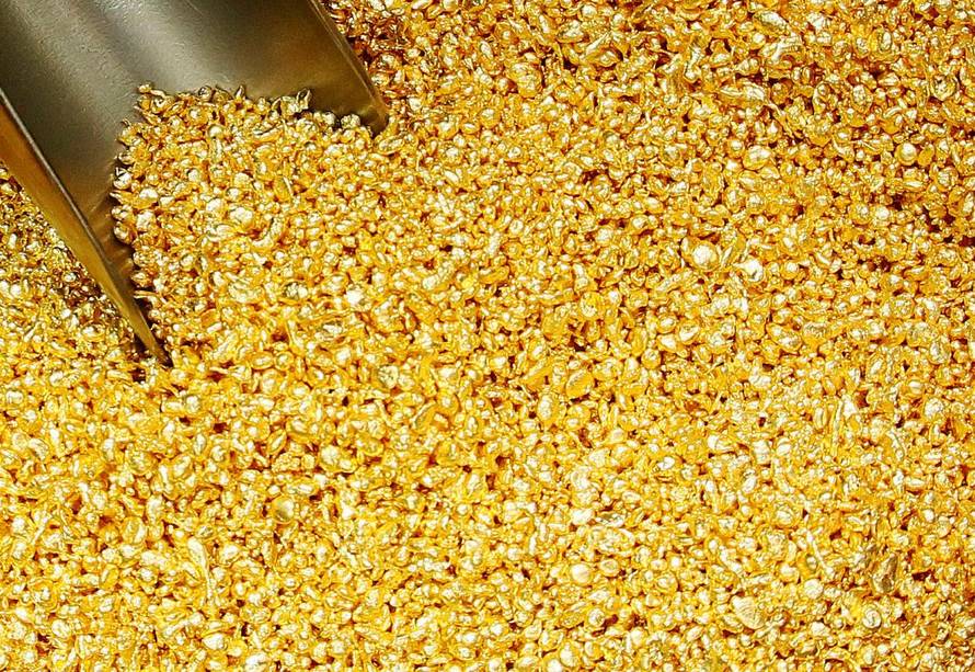 Employee works at Krastsvetmet non-ferrous metals plant in Krasnoyarsk