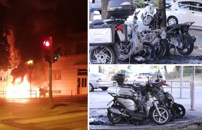 FOTO Buktinja u Splitu: Usred noći izgorjela četiri motocikla, dva oštećena, stradala i zgrada