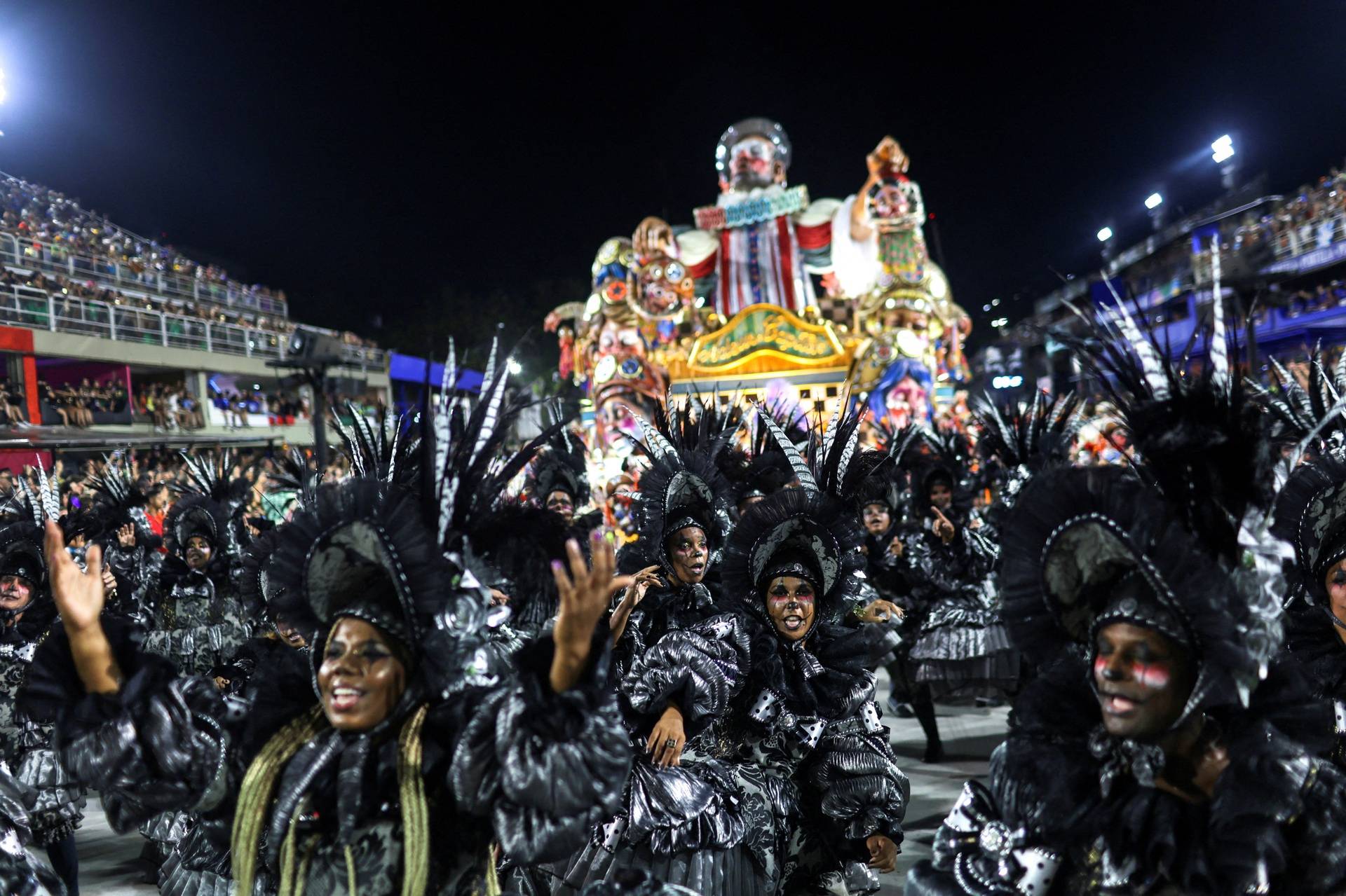 Carnival magic descends on Rio as second night of elite samba schools lights up the Sambadrome, in Rio de Janeiro