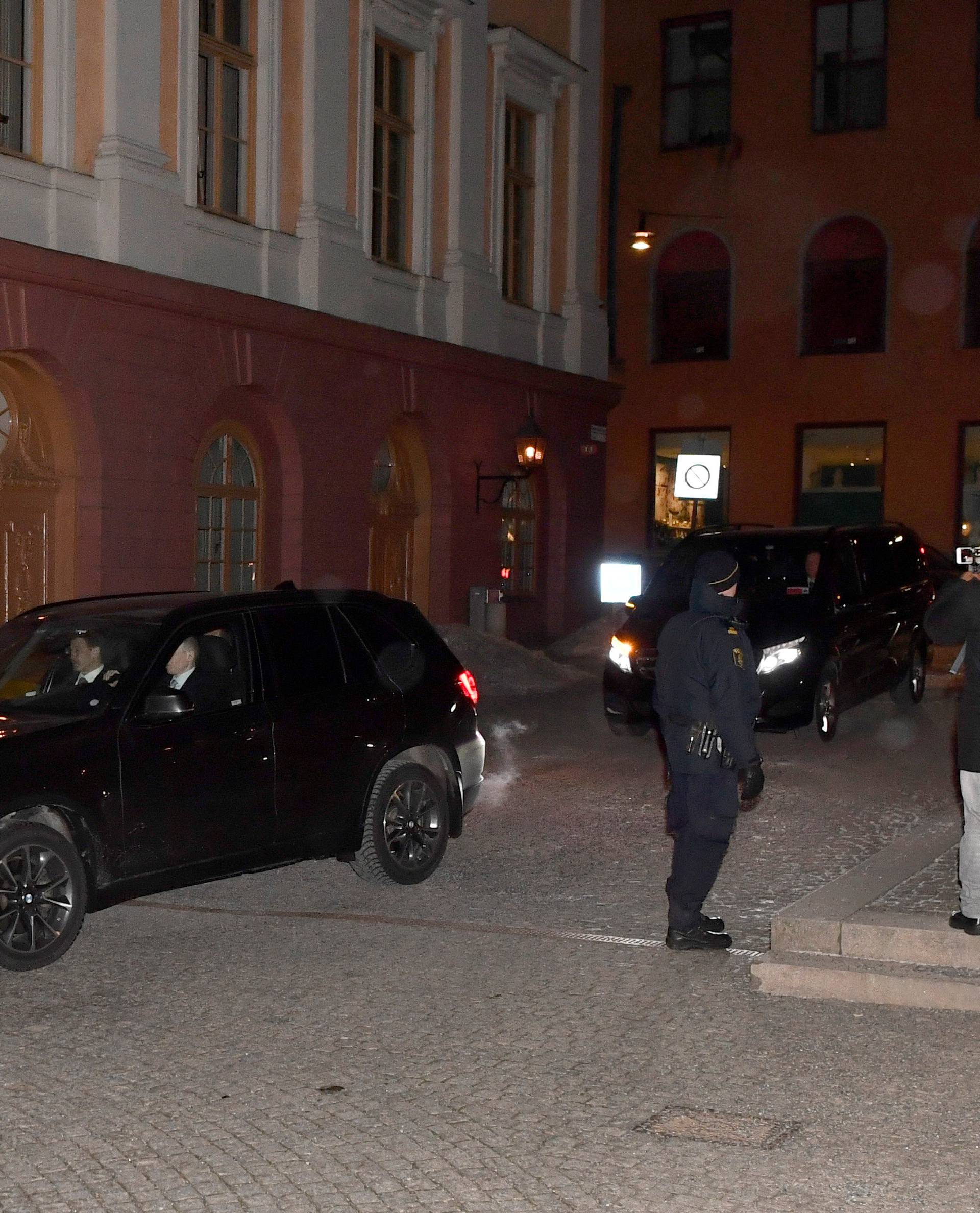 North Korean Foreign Minister Ri Yong Ho and his delegation arrive to the Swedish Foreign Ministry in central Stockholm