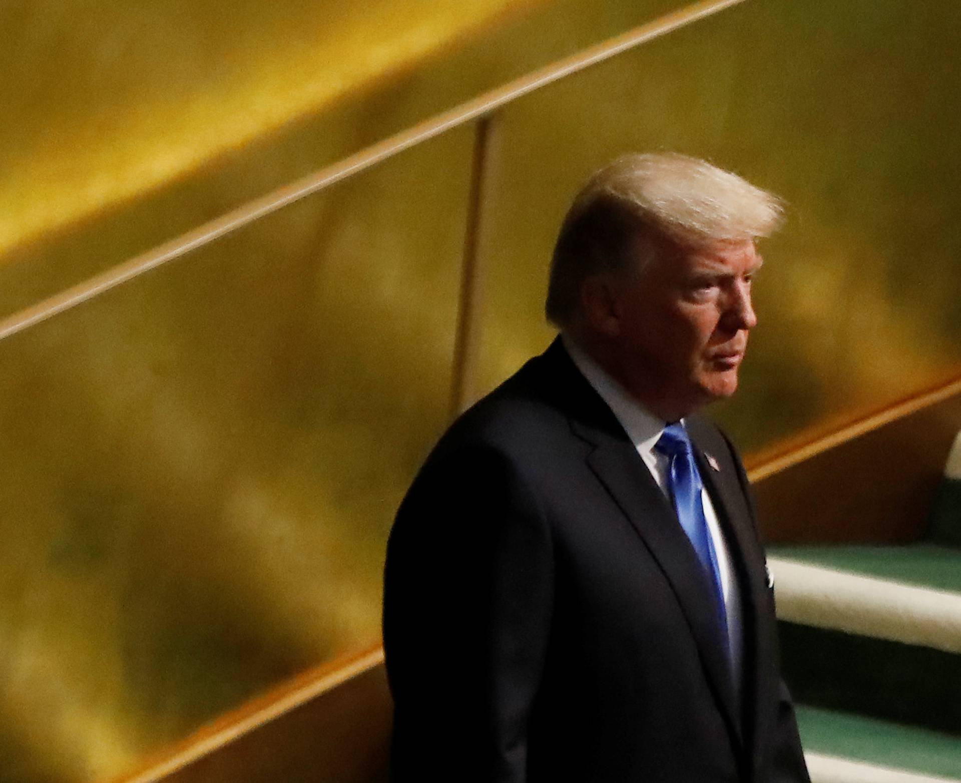 U.S. President Donald Trump arrives to address the 72nd United Nations General Assembly at U.N. headquarters in New York