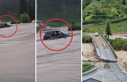 VIDEO Nevjerojatna snimka: Bujica nosi auto u kojem je žena