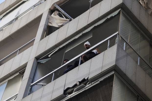 Aftermath of an Israeli strike, in central Beirut