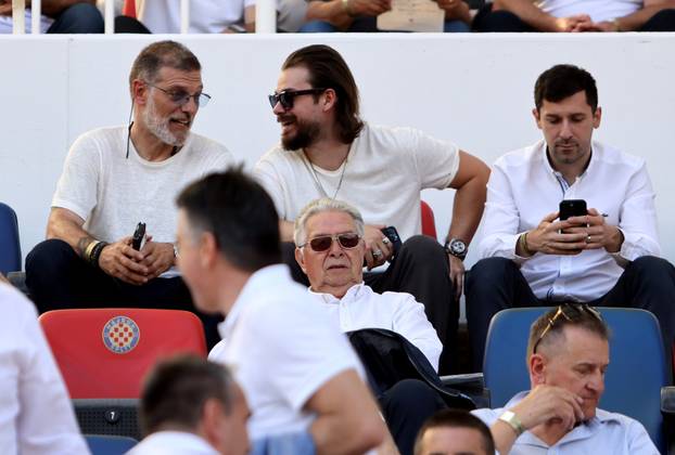 Split: Poznati na tribinamaa tijekom utakmice Hajduka i Dinama 