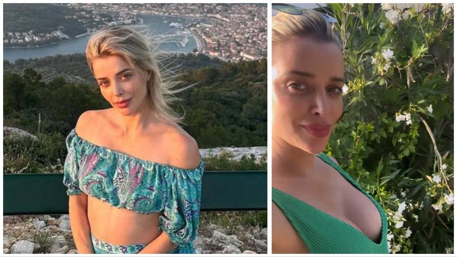 Trudna Fani Stipković uživa na rodnoj Korčuli: Naglasila obline u jednodijelnom kupaćem...