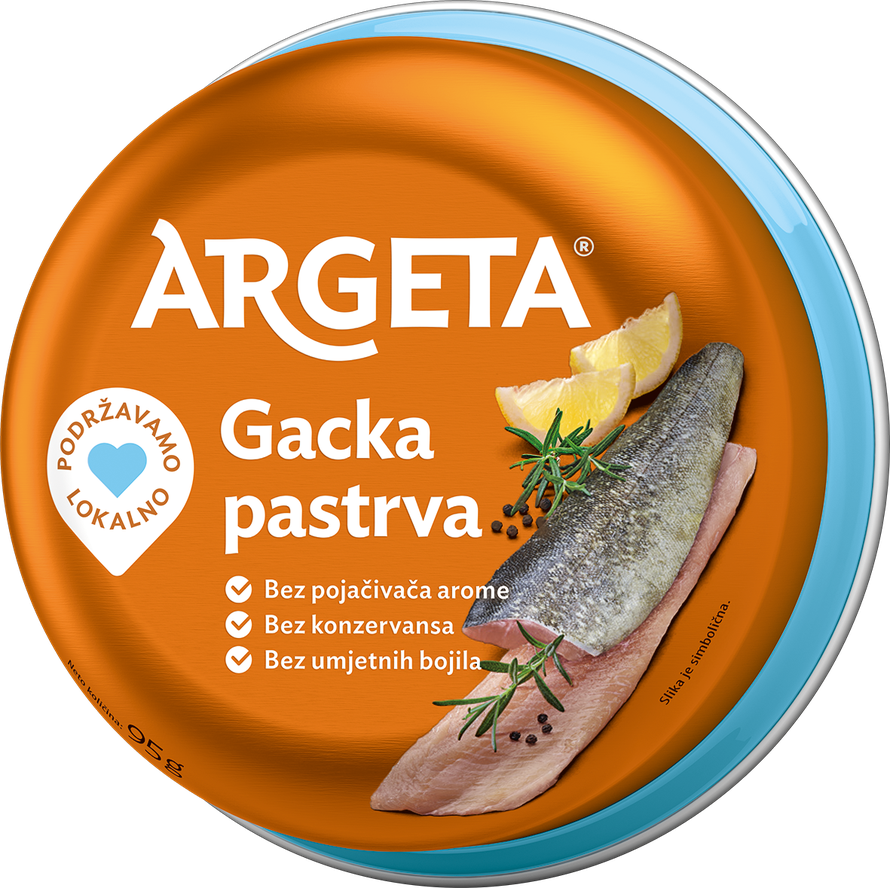 Argeti Gacka pastrva Zlatna košarica 2021. za Proizvod godine